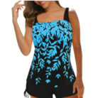 Women's Split Plus Size Bikini Swimsuit - Mixed
