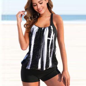 Women's Split Plus Size Bikini Swimsuit - Mixed