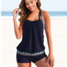 Women's Split Plus Size Bikini Swimsuit - Mixed